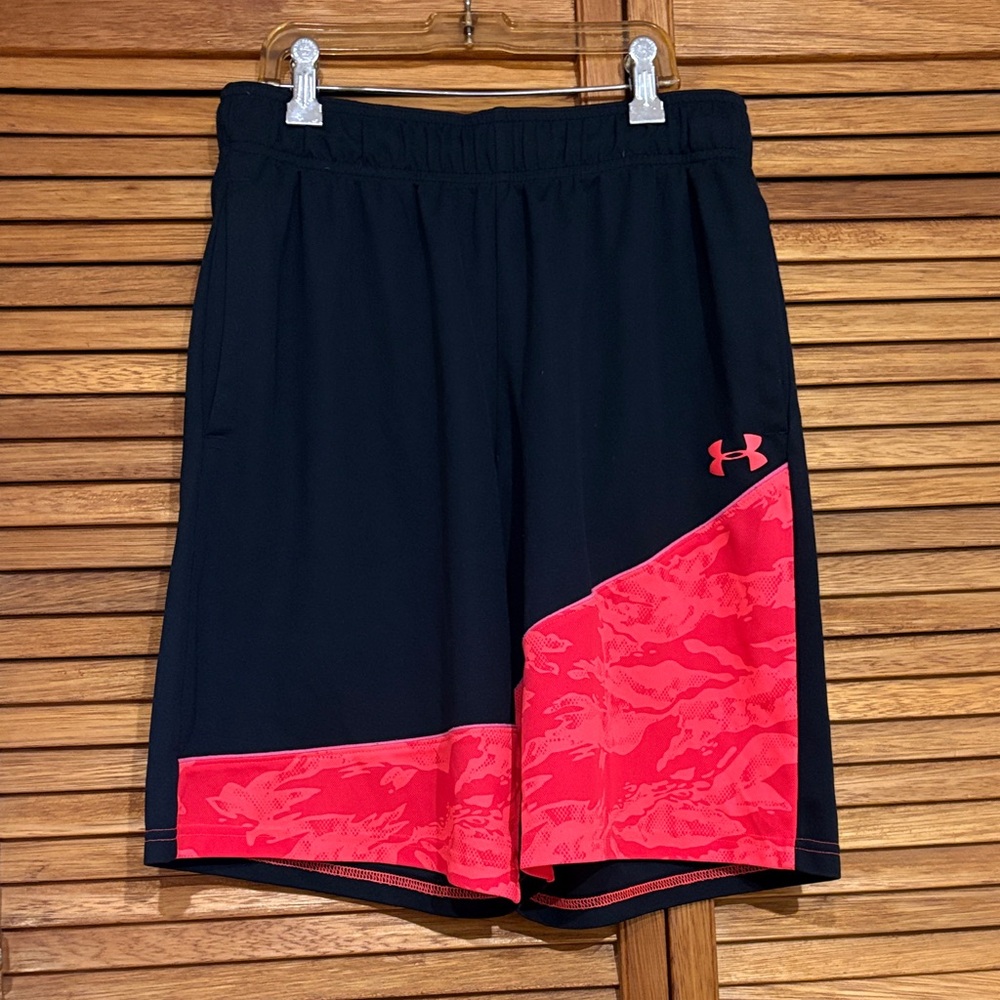 Under Armour Athletic Shorts in Black and Red